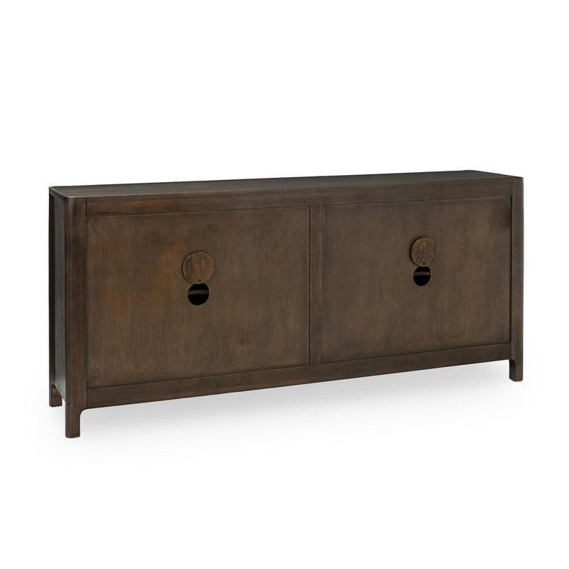 Colson - Mango Wood 4 Door Cabinet - Dark Brown - R&R Furniture Gallery (Fountain Valley, CA)