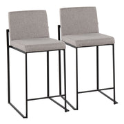 Lumi Source Fuji modern high back counter stool set with sleek design and contemporary style, perfect for kitchen or bar area.