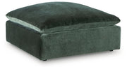 Carriage View - Oversized Accent Ottoman - Jade - R&R Furniture Gallery (Fountain Valley, CA)
