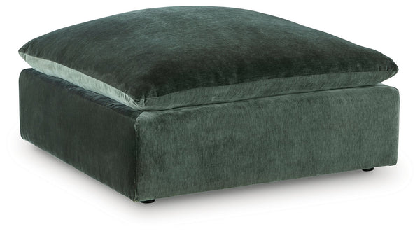 Carriage View - Oversized Accent Ottoman - Jade