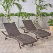Kauai - Modern Style Wicker Chaise Lounge - Brown Multi - R&R Furniture Gallery (Fountain Valley, CA)
