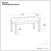 Waverly - Upholstered Tufted Ottoman Bench - R&R Furniture Gallery (Fountain Valley, CA)