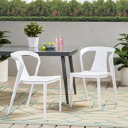 Pair of Noble House Orchid chairs set, featuring modern design with wooden legs and upholstered seats, ideal for dining or living rooms.