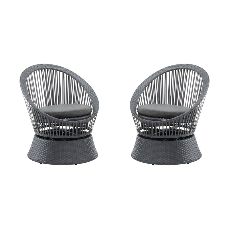 Modern Swivel Wicker Lounge Chair With Round Design - R&R Furniture Gallery (Fountain Valley, CA)
