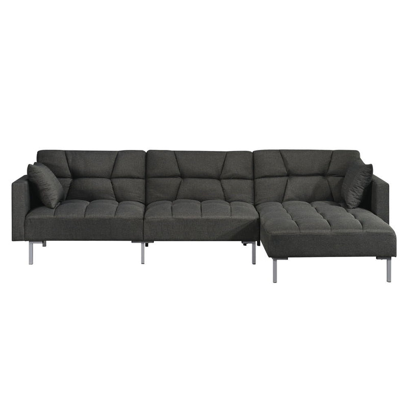 Duzzy - Sectional Sofa - Dark Gray Fabric - R&R Furniture Gallery (Fountain Valley, CA)