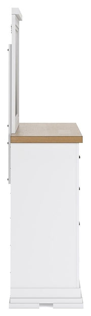 Ashbryn - Dresser And Mirror - White / Natural - R&R Furniture Gallery (Fountain Valley, CA)