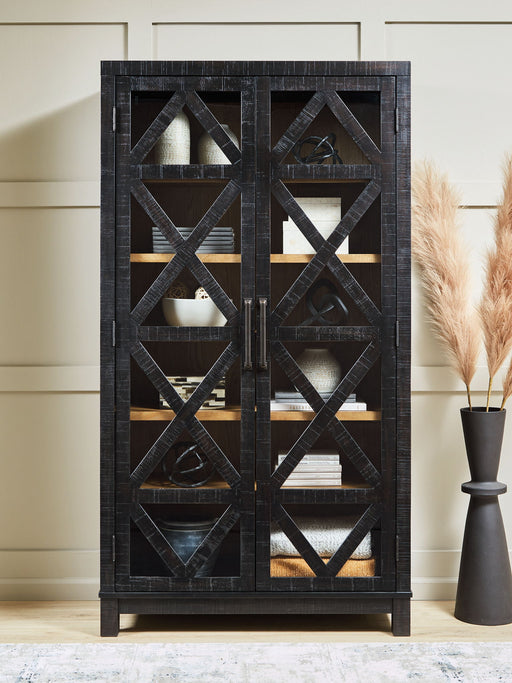 Christop - Accent Cabinet - Black / Brown - R&R Furniture Gallery (Fountain Valley, CA)