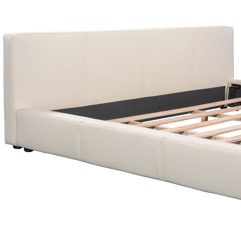 Stylish Upholstered Bed With Birch Wood Frame - R&R Furniture Gallery (Fountain Valley, CA)
