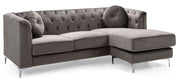 Glory Furniture soft microfiber suede sofa chaise in a stationary sectional with plush cushions and modern design.