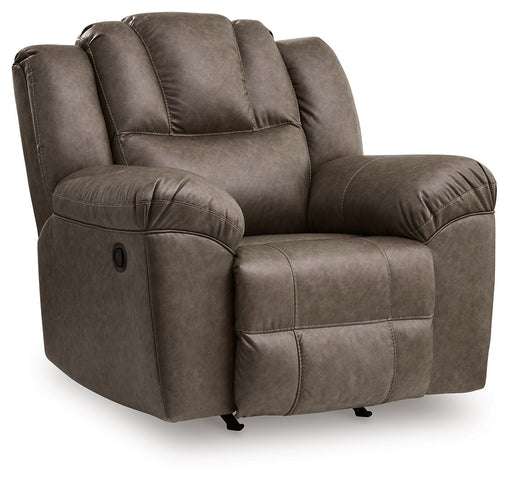 Lowilla - Rocker Recliner - Driftwood - R&R Furniture Gallery (Fountain Valley, CA)