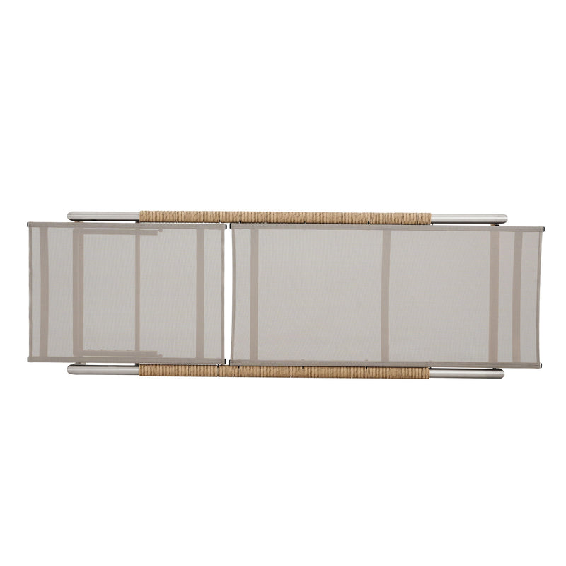 Hargrove - Outdoor Patio Aluminun Chaise Lounge, Outdoor Mesh Seat - Natural / Silver - R&R Furniture Gallery (Fountain Valley, CA)