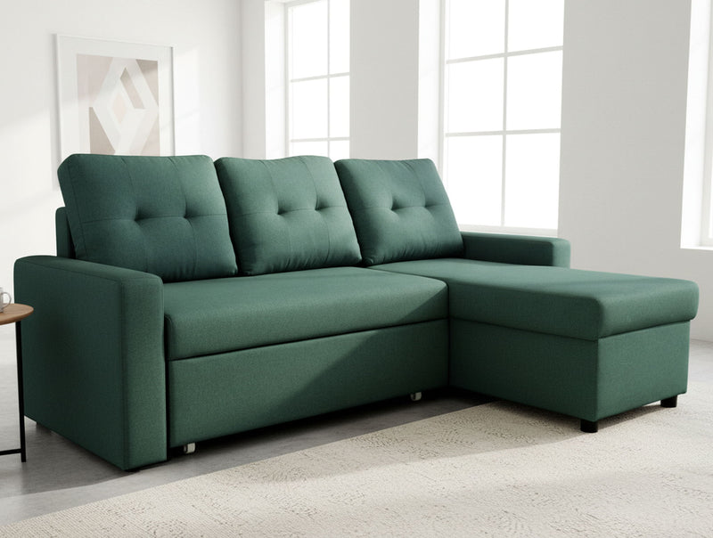 Convertible L Shaped Sectional Sleeper Sofa Bed, Saving Pull Out Couch - R&R Furniture Gallery (Fountain Valley, CA)