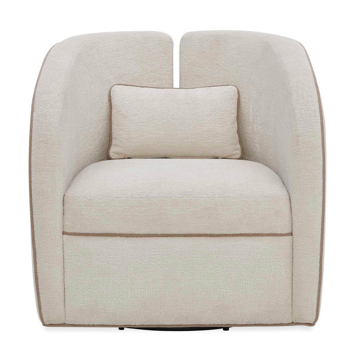 Vega - Ecru Swivel Chair - White
