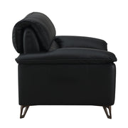 Eilene - Loveseat - Black Top Grain Leather - R&R Furniture Gallery (Fountain Valley, CA)