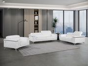 1140 - Top Grain Italian Leather Living Room Set - Black - R&R Furniture Gallery (Fountain Valley, CA)
