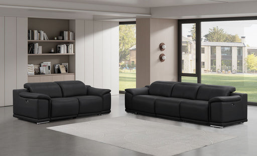 2679 - Genuine Leather Reclining Set (Sofa And Loveseat With 4 Power Recliners) - R&R Furniture Gallery (Fountain Valley, CA)