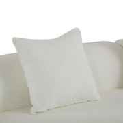 Noble House elegant curved sectional sofa with plush foam cushions, showcasing a comfortable stationary sofa design.
