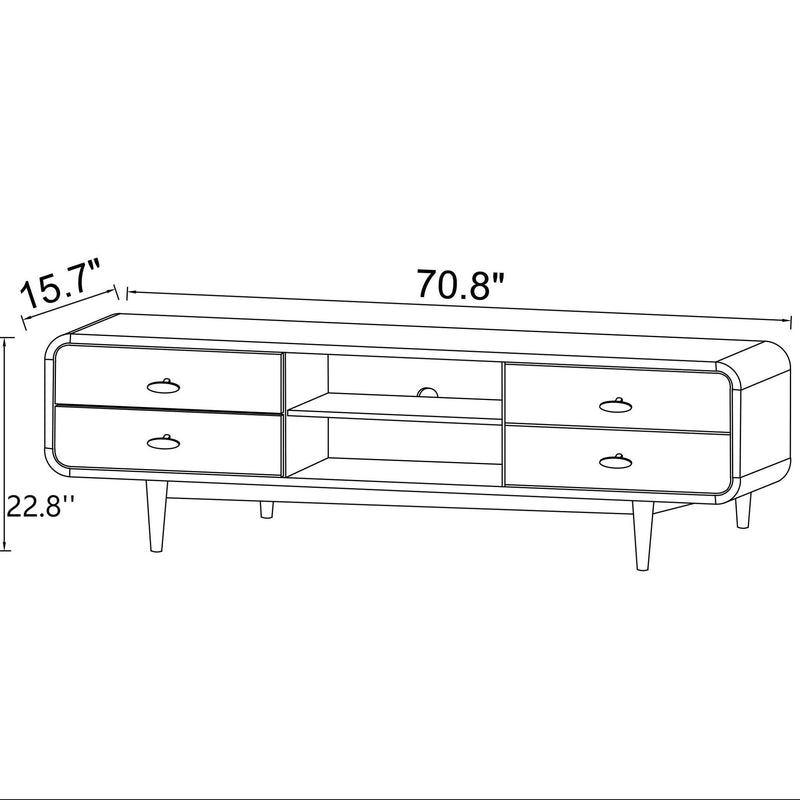 Alexa - TV Stand - Dark Brown / Wood - R&R Furniture Gallery (Fountain Valley, CA)