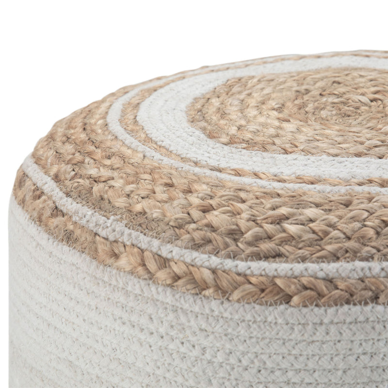Serena - Handcrafted Round Braided Pouf - R&R Furniture Gallery (Fountain Valley, CA)
