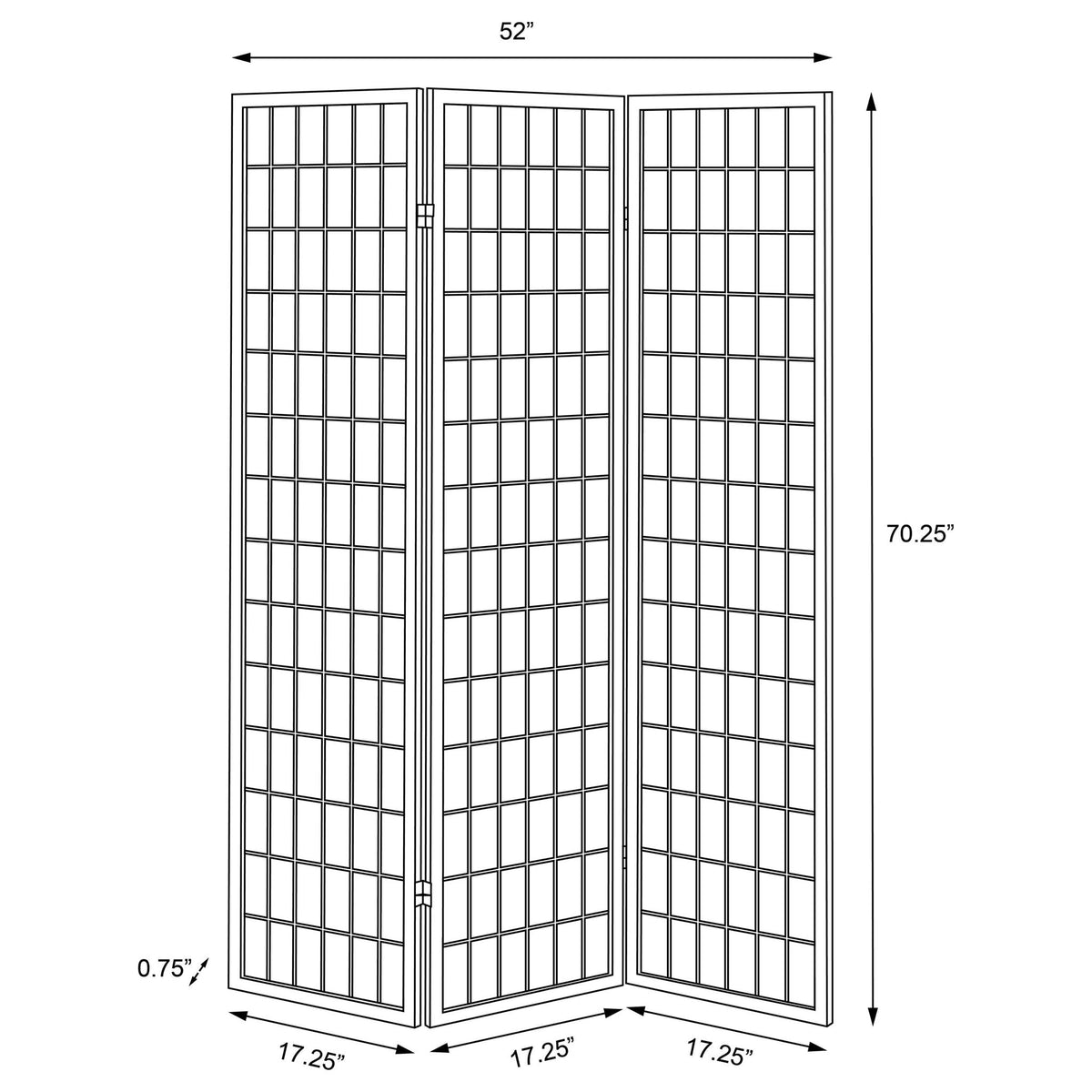 Porch & Den - 3 Panel Room Divider