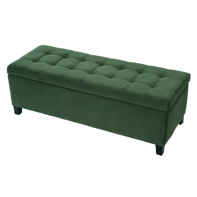 Upholstered Storage Ottoman Bench, Foot Rest For Bedroom - R&R Furniture Gallery (Fountain Valley, CA)