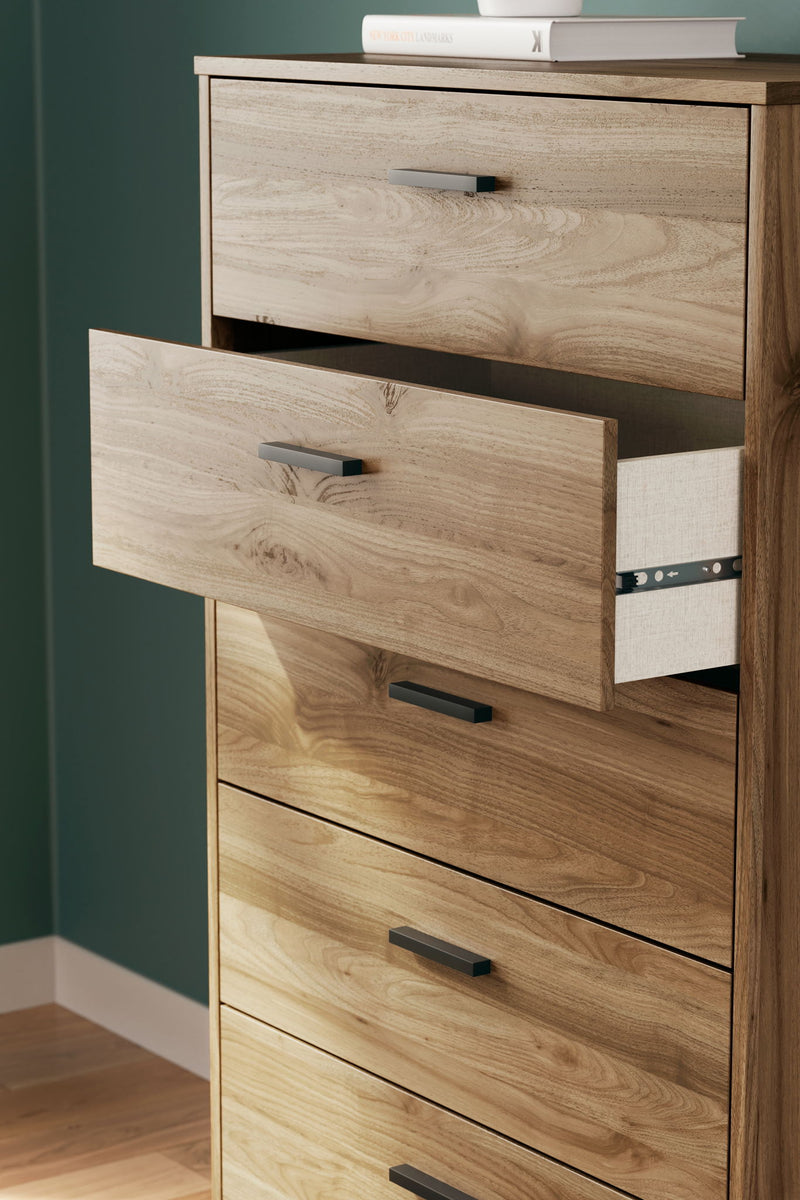 Deanlow - Five Drawer Chest - Honey - R&R Furniture Gallery (Fountain Valley, CA)