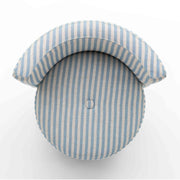 TOV Furniture Alyssa striped rolling desk chair with adjustable height and swivel base, featuring modern striped upholstery.