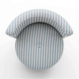 TOV Furniture Alyssa striped rolling desk chair with adjustable height and swivel base, featuring modern striped upholstery.