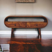 Solid Wood Circular TV Stand - R&R Furniture Gallery (Fountain Valley, CA)