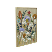 TOV Furniture Muro "Sprout" embroidered wall art featuring botanical design on textured fabric for stylish wall decor.