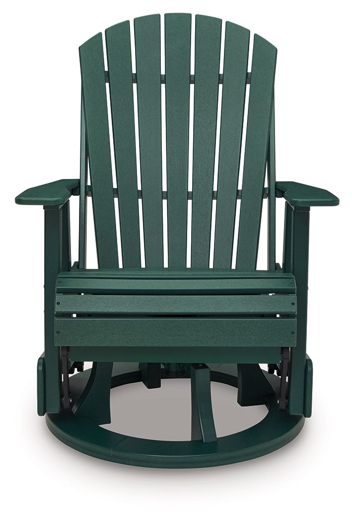 Shell Beach - Swivel Glider Chair - Green - R&R Furniture Gallery (Fountain Valley, CA)