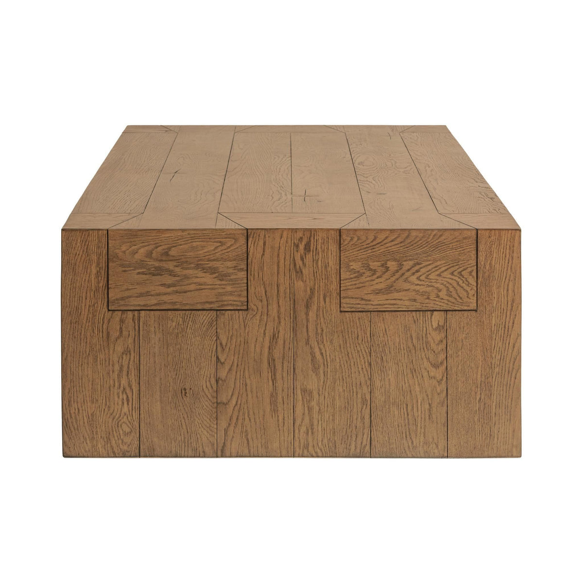 Classic Home Bristol reclaimed oak coffee table with rustic wood finish and sturdy rectangular design.