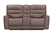 Parker Living Lawson power reclining 3-piece sofa set with plush cushions and dark upholstery, ideal for modern living rooms.