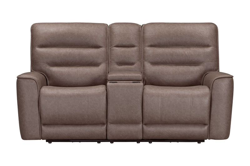 Parker Living Lawson power reclining 3-piece sofa set with plush cushions and dark upholstery, ideal for modern living rooms.