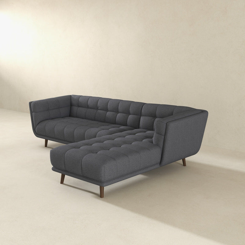 Addison - L Shape Sectional Sofa Tufted - R&R Furniture Gallery (Fountain Valley, CA)