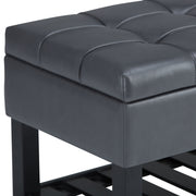 Saxon - Upholstered Transitional Storage Ottoman Bench - R&R Furniture Gallery (Fountain Valley, CA)
