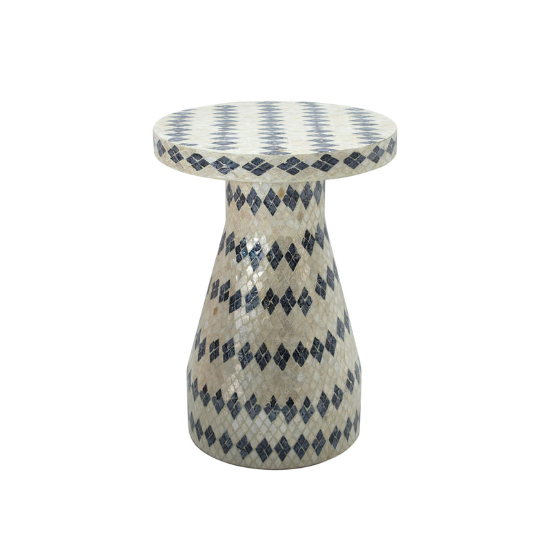 Halio - Checkered Shell Side Table - R&R Furniture Gallery (Fountain Valley, CA)
