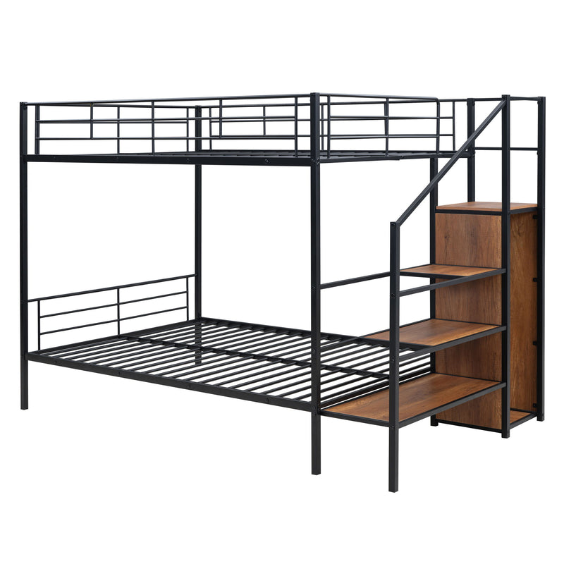Bunk Bed With Lateral Storage Ladder And Wardrobe - R&R Furniture Gallery (Fountain Valley, CA)