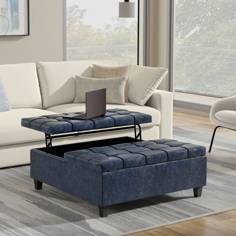 Harrison - Upholstered Coffee Table Storage Ottoman - R&R Furniture Gallery (Fountain Valley, CA)