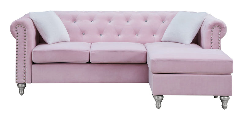 Glory Furniture Raisa sofa chaise from stationary sectional set, featuring plush upholstery and modern design for living room comfort.