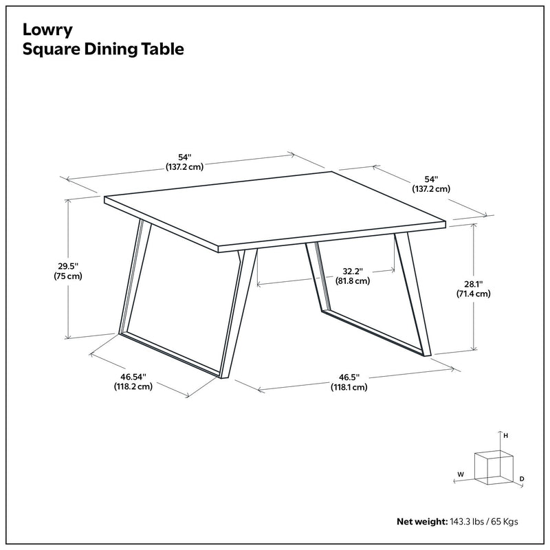 Simpli-Home Lowry handcrafted square dining table with wood finish, sturdy legs, and modern design for elegant dining spaces.