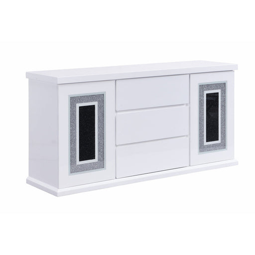 Ariya - Buffet With Clear Glass Inlay - R&R Furniture Gallery (Fountain Valley, CA)