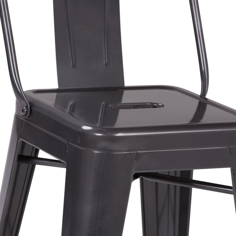 Rayne - Curved Back Metal Stool (Set of 2) - R&R Furniture Gallery (Fountain Valley, CA)