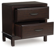 Vanmore - Two Drawer Night Stand - Dark Brown - R&R Furniture Gallery (Fountain Valley, CA)