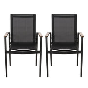 Barrister - Dining Chair (Set of 2) - Black / Natural - R&R Furniture Gallery (Fountain Valley, CA)