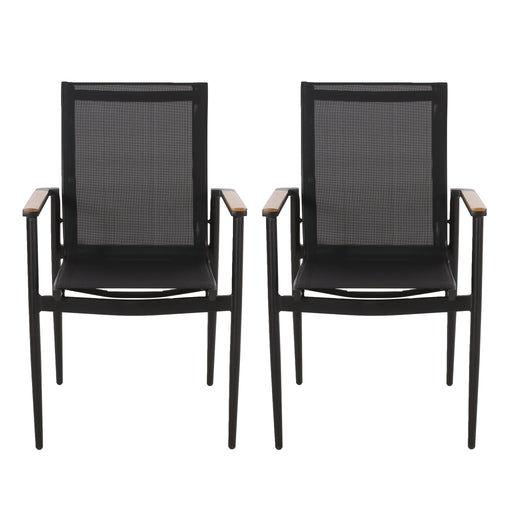 Barrister - Dining Chair (Set of 2) - Black / Natural - R&R Furniture Gallery (Fountain Valley, CA)