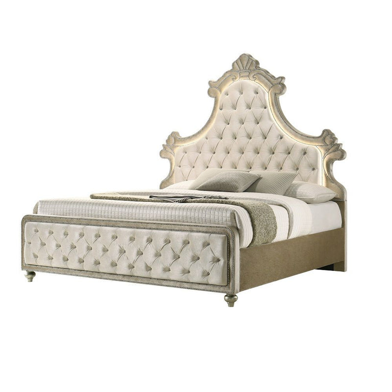 Lucienne - Bed With LED - R&R Furniture Gallery (Fountain Valley, CA)