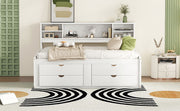 Daybed With 2 Bedside Cabinets, Upper Shelves And 4 Drawers - R&R Furniture Gallery (Fountain Valley, CA)