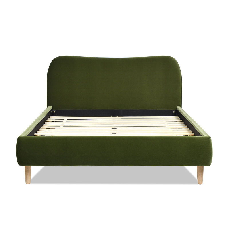 Roman - Curved Headboard Upholstered Platform Bed - R&R Furniture Gallery (Fountain Valley, CA)