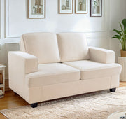 Modern Loveseat, Comfortable 2 Seater Couch With Deep Seating, Loose Back Cushions, Wide Arms - R&R Furniture Gallery (Fountain Valley, CA)